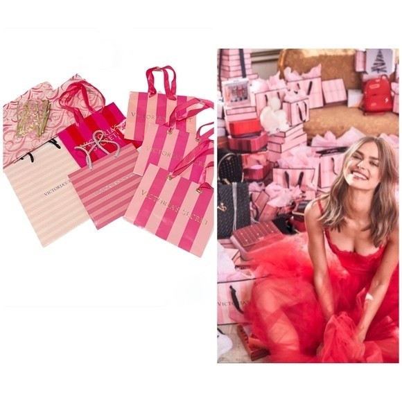 Victoria’s Secret Paper Shopping Bags Set of 6 - Picture 2 of 16